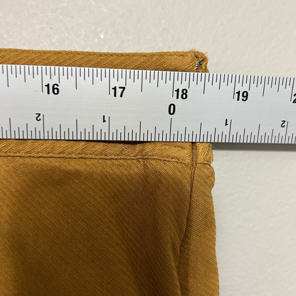 Who What Wear Midi Skirt 14W Mustard Jacquard Stripes Utility Cargo Pocket Barn - Picture 5 of 9